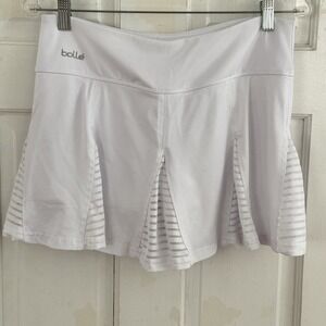 💙BOLLE Tennis Skirt Skort Womens Medium White Pickleball Golf Athletic‎ Pleated